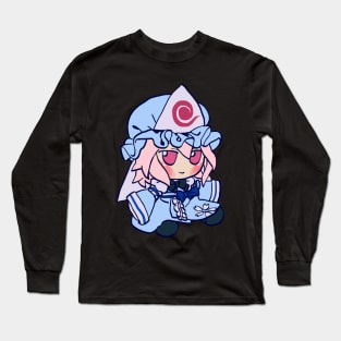 Mudwizard draws blue pastel yuyuko saigyouji fumo plush / touhou memes Long Sleeve T-Shirt